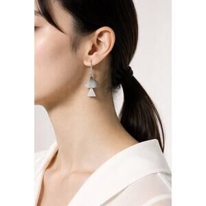 Jane Diaz Sterling Silver Short Fan Cascade Earrings
